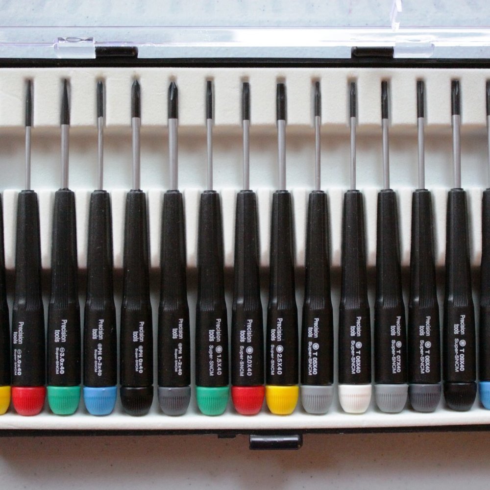 New 15 pcs Precision Screwdriver Tool Set Flat Blade, Phillips,Torks,Hex Key - Picture 6 of 11